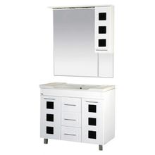 Misty Зеркальный шкаф Кармен 90 R черное стекло