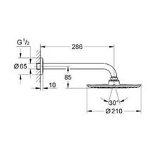 Верхний душ Grohe Rainshower Cosmopolitan (26052000) (210 мм)