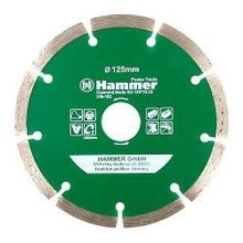 диск алмазный Hammer 206-102, DB SG 125*22мм, сегментный