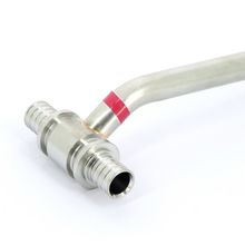 Тройник с трубкой 250 мм из нержавеющей стали для подключения радиатора, REHAU 16x15x16 266282