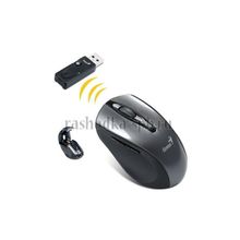 Мышь Genius Ergo 725Laser, лазерная, беспроводная, 1200dpi, 5 кнопок, USB, dark