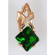 Кулон с зелёным фианитом "Нимфа"