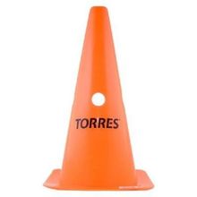 Конус спортивный Torres 30см оранжевый с отверстиями для штанги