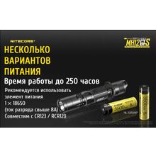 NiteCore Аккумуляторный фонарь — NiteCore MH12GTS, от USB