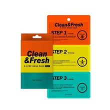 Трехэтапные полоски для носа Eunyul Clean & Fresh 3-Step Nose Pack 3шт