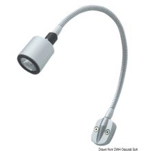 Osculati Flexible arm light 130 mm 12 V silver titanium, 13.239.14