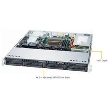 Серверная платформа 1u sata black sys-5019s-mt supermicro