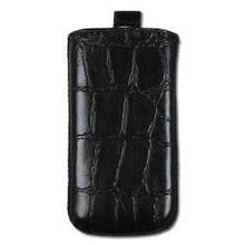 кожаный чехол с ремешком для Nokia N97 mini , крокодил black