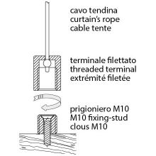 Foresti & Suardi Терминал для натяжения кабелей Foresti & Suardi 375.C 18 х 14 x 2 мм из хромированной латуни