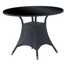 Стол кофейный Монако из искусственного ротанга плетеная мебель для дачи для кафе и ресторанов 100x100x72