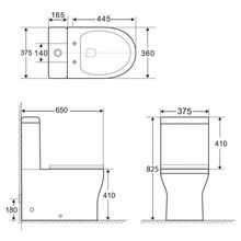 Чаша унитаза, полное примыкание к стене, P-trap BelBagno ANCONA BB1224CPR-P