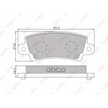 Колодки Тормозные Дисковые | Зад | LYNXauto арт. BD7541