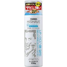 Пена для бритья с гиалуроновой кислотой с лечебным эффектом Feather "HiShave" lime 230 гр.