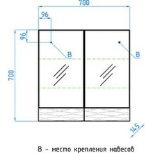 Зеркало-шкаф Style Line Ассоль 70 Люкс, аквамарин