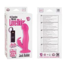 California Exotic Novelties Вибромассажёр-насадка 10-Function Silicone Love Rider Jack Rabbit - 19 см. (розовый)