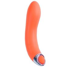 Dream Toys Оранжевый гладкий G-вибратор из силикона PURRFECT SILICONE G-SPOT VIBRATOR - 17,7 см.