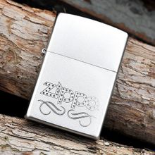 Зажигалка серебристая матовая Zippo 24335 с покрытием Satin Chrome