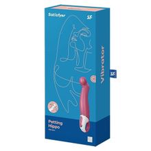 Вибратор Satisfyer Petting Hippo с загнутым кончиком - 22,9 см. (117287)