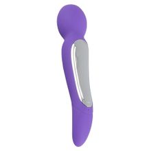 Фиолетовый вибратор Rechargeable Dual Motor Vibe - 22 см. Фиолетовый