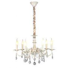 Подвесная люстра "свечи" OML-773 коричнево-кремовый хрусталь E14 7*40W 220V арт.OML-77303-07