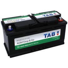 Аккумулятор автомобильный TAB AGM 6СТ-105 обр. (Start-Stop) 393x175x190