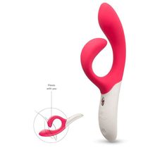 Розовый вибромассажёр с клиторальным отростком We Vibe Nova Pink - 21,5 см. Розовый