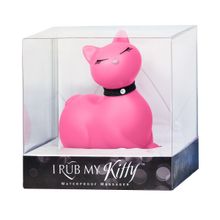 Big Teaze Toys Розовый массажёр-кошка I Rub My Kitty с вибрацией (розовый)