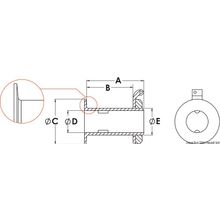 Osculati Flush threaded seacock yellow brass 1, 17.324.03