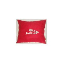  Подушка Jaguar красная вышивка белая