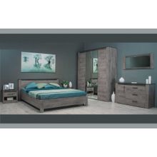 SbkHome Модульная спальня Денвер, Риббек серый Камень темный