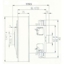 Пылесосный  двигатель  YDC42s H-119.5 2000W высокий (Samsung VCM-M10GU)