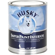 Хаски Super Paint Interior 900 мл белоснежная