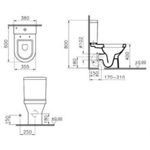 Vitra Унитаз-компакт S50 9798B003-7201 с микролифтом