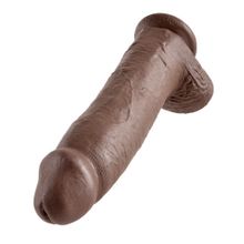 Коричневый фаллоимитатор-гигант 12  Cock with Balls - 30,5 см. Коричневый