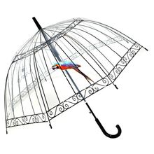 Прозрачный зонт ПТАШКА В КЛЕТКЕ