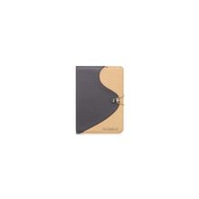чехол PocketBook S-style LUX (VPB-Sf613Be) для 613, 611 кож-зам   ткань, black   бежевый