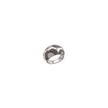 Кольцо из серебра   с куб. цирконием R100095 флора