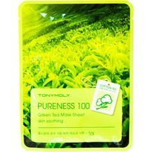 Tony Moly Pureness 100 Green Tea Mask Sheet Moisturizing 1 тканевая маска