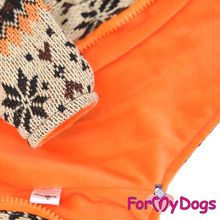 Кофта для собак ForMyDogs трикотажная с подкладом коричневая FW391-2017