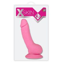 Dream Toys Розовый фаллоимитатор XSKIN 6 TPR DONG PINK - 15 см. (розовый)