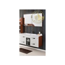 Акватон Мебель для ванной Премьер 100 (белый вишня) - Набор мебели стандартный (зеркало, тумба-умывальник, раковина)