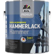 Dufa Premium Hammerlack 2.5 л черная молотковая глянцевая