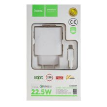 Сетевое зарядное устройство c USB HOCO C69A type-c, QC3.0 белое