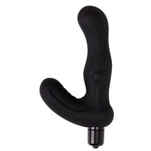 Черный вибромассажер простаты Titan - 15 см. (232274)