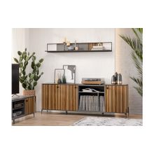 Алмаз. Любимый дом Элиот Стенка для гостиной №4 (Оникс Серый Орех фактурный)