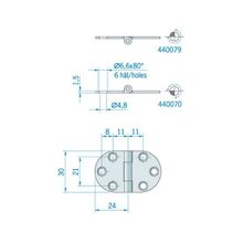 Roca Петля универсальная из нержавеющей стали Roca 441629 180 x 40 мм скрытый шарнир