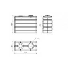 Емкость прямоугольная K 3000 л в обрешетке