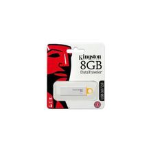 KINGSTON USB 3.1 3.0 2.0  8GB  DataTraveler G4 белый с желтым BL1