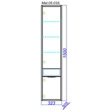 Aqwella Пенал для ванной Malaga L