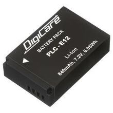 Аккумулятор DigiCare PLC-E12   LP-E12 для Canon EOS 100D  EOS M, 7.2V, 840mAh, Li-ion